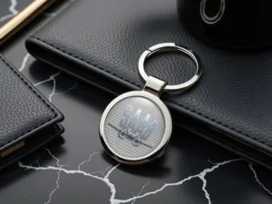 Saab Porta Chiavi Elegante Finitura Metallica